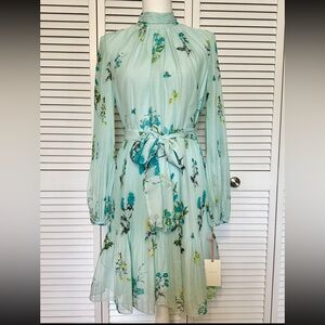 Alex Marie Rissa mockneck dress, size 6, Garden Boutique print, knee length, NWT